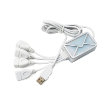 蓝灵蛇USB邮件提示器4口高速USB HUB桌面邮局 亮灯提示MSN YAHOO