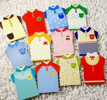最可爱♀韩国创意文具节日生日通用 迷你T恤衣服贺卡祝福卡88包邮