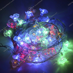  led彩灯闪灯 星星灯串 LED玫瑰灯串 节日婚庆装饰 厂家直销