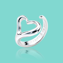 Él ofrece una gran Navidad las ventas de Año Nuevo de los ocho yuanes [tiffany] R024 Anillo de corazón abierto