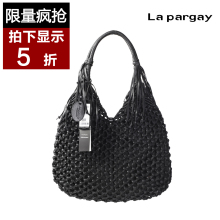 Lapargay纳帕佳时尚欧美风编织流苏包包女包新款2012手袋DL332324