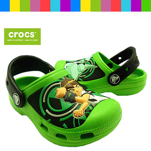  crocs专柜正品卡洛驰功夫小子儿童沙滩鞋凉鞋拖鞋图腾休闲防滑鞋