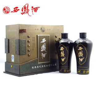  凤香型 西凤酒双胞胎墨瓶 245ML*2瓶55度 09年出产 限量50盒