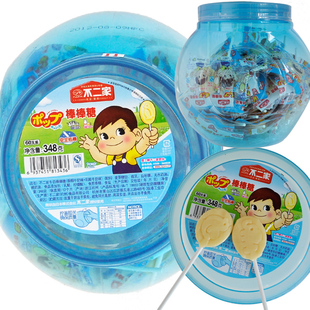  不二家棒棒糖  牛奶味 棒棒糖礼盒 进口食品 桶装