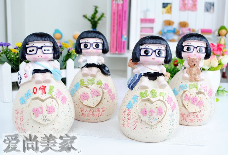 创意个性树脂娃娃摆件 中号菜菜网络流行语存钱罐 家居饰品摆件 创意个性树脂娃娃摆件 中号菜菜网络流行语存钱罐 家居饰品摆件