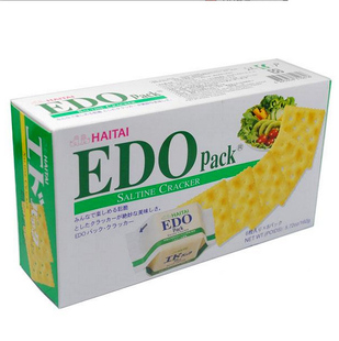  韩国进口食品 海太EDO Pack 苏/梳打饼141g 营养加钙饼干 特价