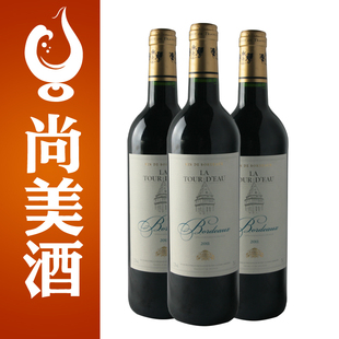  【天猫年货】法国原瓶原装进口红酒 拉图圣塔堡干红葡萄酒*3瓶