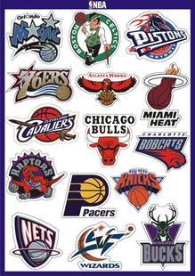 [贴社团]NBA东部球队 笔记本贴纸 冰箱贴纸 汽
