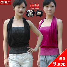 ON专柜正品 金线挂脖 裹胸 针织衫 吊带 搭配休闲小西装 配胸针