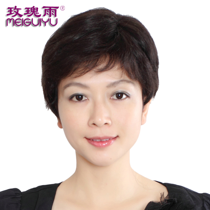 rose Rain old age True hair Wig Short hair lady Wig temperament Short hair Hand-woven jiafain the Hair Care/Wig , Wig , Whole wig category - from Buy2taobao.com to provide professional Taobao agent buy service