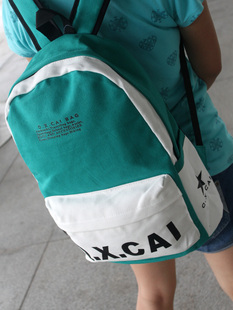  韩版潮时尚帆布女式双肩包 学院风学生书包 双肩背包 休闲包