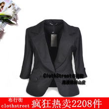 2012春装新款韩版英伦风中袖女装修身小西装西服短款外套特价