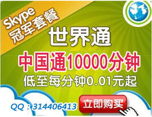 skype国内 包月 10000分钟 skype世界通 充值 skype中国通