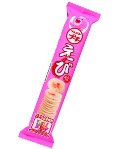  日本进口零食 布尔本 小包装膨化虾味米饼 38g