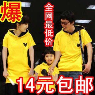 亲子装夏装全家装春装冬装全家装时尚韩国韩版短袖T恤母子母女装