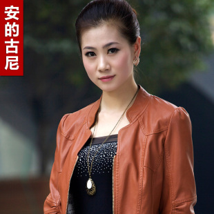  安的古尼 秋冬新款女机车皮衣女短款修身外套pu女士夹克修身外套