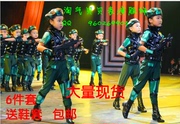 处理儿童演出服饰兵娃娃，弹力迷彩演出服装，舞蹈服量身兵服