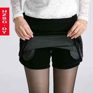 秋冬新款韩版潮女装<em>显瘦短裤</em>女金丝绒裤裙裙裤