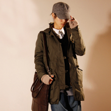 T0339百武西新款女风衣收腰秋?馓仔菹写背樯?
