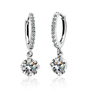 Crystal diamond sparkling earrings