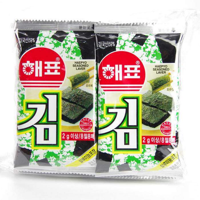 D韩国进口食品海飘海苔10袋装即食补钙碘防辐射年货必备20g(100g)