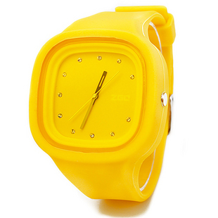  包邮ZGO石英水钻表学生女孩表时尚糖果色果冻表树脂硅胶女士手表