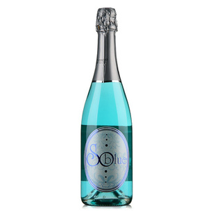  也买酒 法国进口红酒 蓝色边界 干型起泡酒 葡萄酒750ml