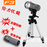 包邮沃尔森F3蓝光白光5W钓鱼灯夜钓灯 充电 LED钓灯