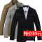 新款黑色棉質休閑西裝 休閑西服男士韓版小西裝男式小西服外套