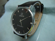 Nuevo OMEGA OMEGA 2011 relojes de cuarzo, hombres de dos clavijas de moda fina estilo minimalista