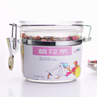  7加蓝 花草茶 纯天然 特级桃花茶 桃花干 干桃花茶 包邮罐装