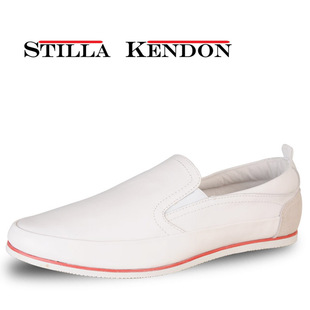  肯顿正品韩版新春真皮透气驾车休闲鞋英伦时尚潮流套脚板鞋男189