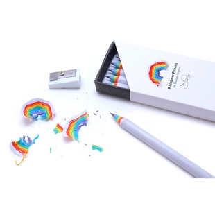 渣洗！Duncan Shotton Rainbow Pencils彩色创意个性彩虹铅笔套装