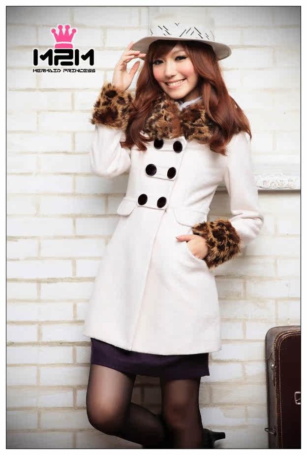 Factory Direct Fur Collar Fashion Classic Warm Winter Wool Coats VI160F