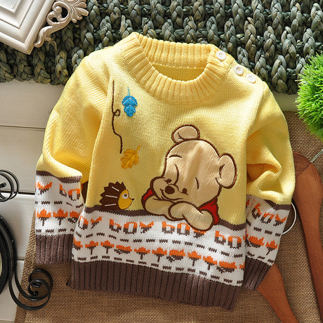 婴幼儿服装 秋冬季男女宝宝衣服 卡通毛衣外套