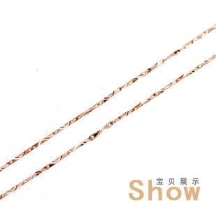 18K金意大利项链分色元宝-8