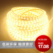 翰源灯带 LED贴片灯带灯条SMD3528/60珠 高亮款 吊顶灯槽灯带220V