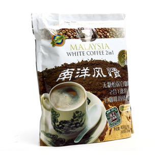  南洋风情二合一怡保白咖啡不加香精及可可粉加配糖包进口咖啡