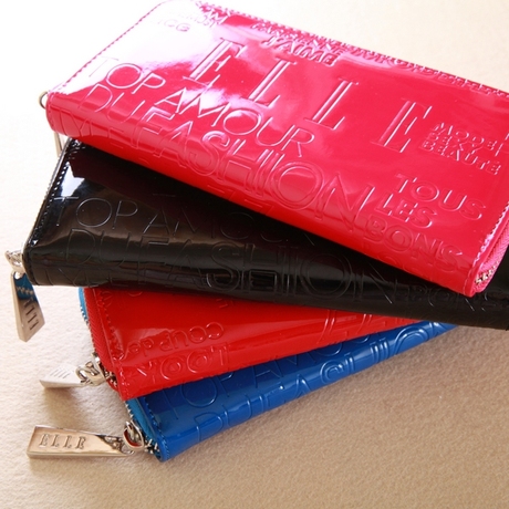 川川家 欧美大牌E牌 字母 漆皮 LOGO 女士中长