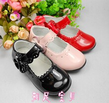 特价包邮12春秋正品小林川子8088小童女童鞋真皮鞋黑单鞋26-37码