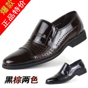  男式凉鞋男鞋英伦个性镂空凉鞋夏季正装商务男士凉鞋真牛皮凉鞋