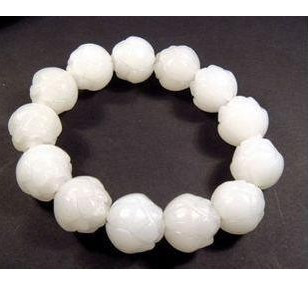 Xinjiang White jade Lotus Bracelet *Fashionablein the Jewelry/Diamond/Jade/Gold , Other natural jade , Bracelets category - from Buy2taobao.com to provide professional Taobao agent buy service