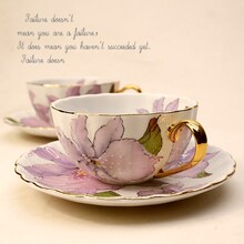 景德镇陶瓷咖啡杯 欧洲贵族咖啡杯 高档咖啡杯碟 紫百合