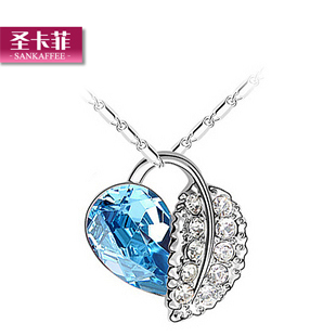  圣卡菲水晶项链 采用施华洛世奇元素 925纯银饰品 女短款生日礼物