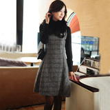 2011年冬装新款 收腰 修身 <em>毛呢背心裙</em>/连衣裙