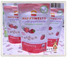 （任6包邮）美国Happybellies禧贝Happy baby有机草莓酸奶小溶豆