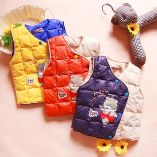  特价高品质冬季宝宝背心男女童仿羽绒开衫马甲儿童棉背心内胆必备