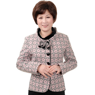  尚菊新款中老年女装冬装 中年服装 时尚妈妈装 老年人秋装外套