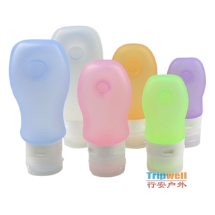  硅胶旅行便携分装瓶 乳液化妆品洗漱包套装香水面霜翻盖真空喷瓶