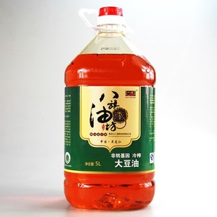  八旗豆油 冷榨 东北大豆油 非转基因食用油 4件包邮佳吉物流5L